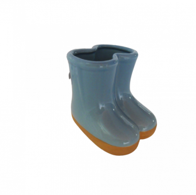 Botas de Cerâmica Para Decoração Azul Claro