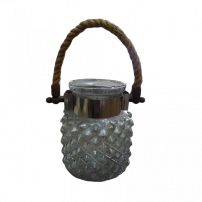 Vaso de Cristal com Alça de Corda P