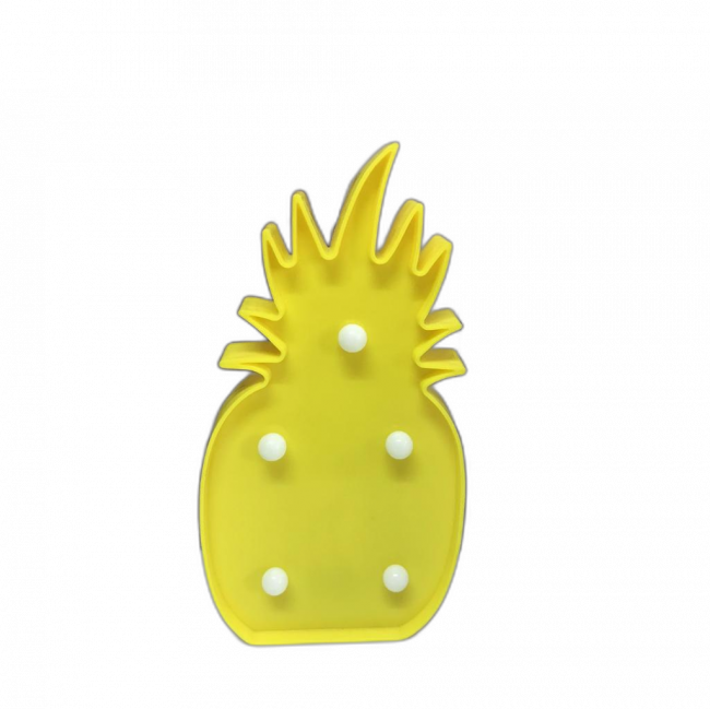 ABACAXI LUMINOSO EM RESINA PLASTICA AMARELO