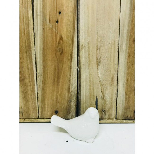 PÁSSARO EM CERÂMICA  BRANCO P