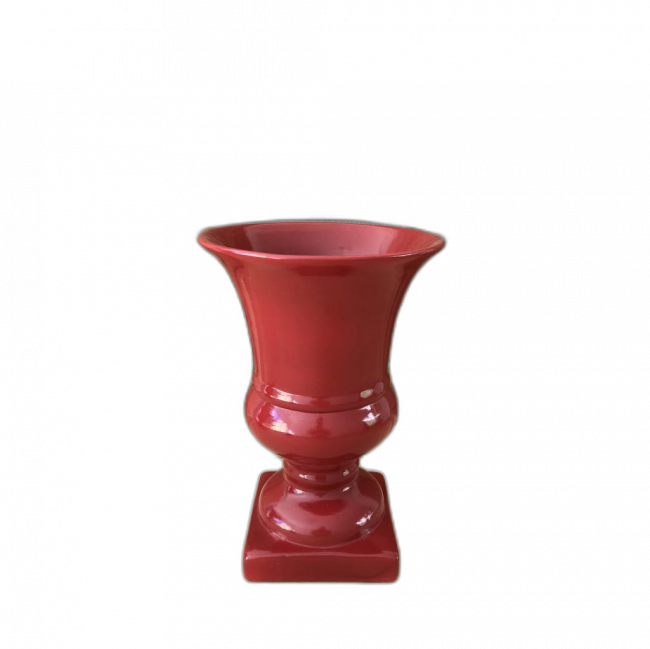 VASO EM CERÂMICA VERMELHO M LINHA-BÁSICA