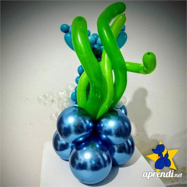 Escultura de balões Fundo do Mar - -