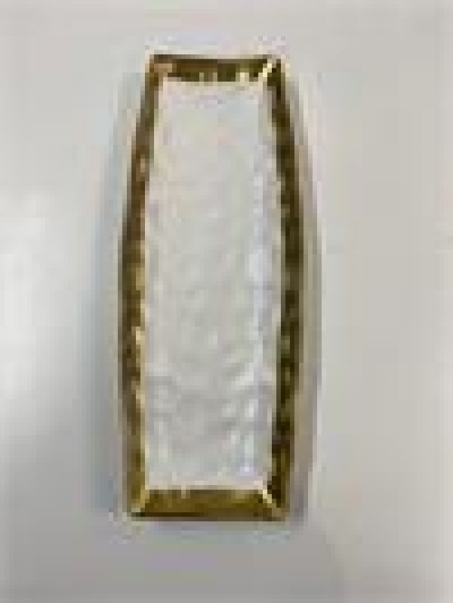 BJ  CER BRANCO C/ FILETE DOURADO C40L16  G