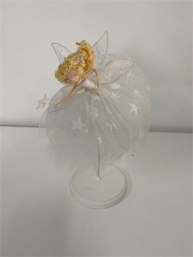 BO SM FADA VESTIDO BRANCO C/VARINHA P