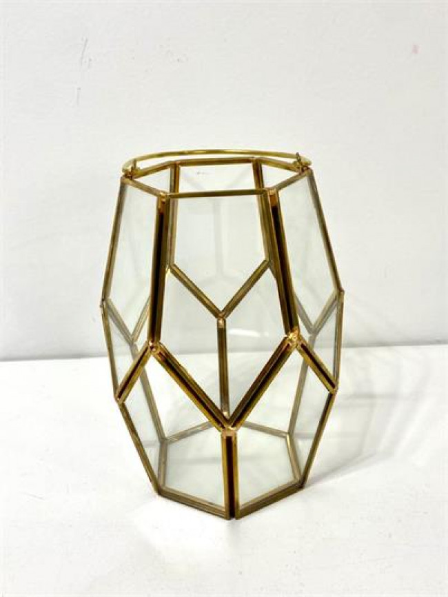 VS MET/VIDRO VASO DOURADO D9A17 P