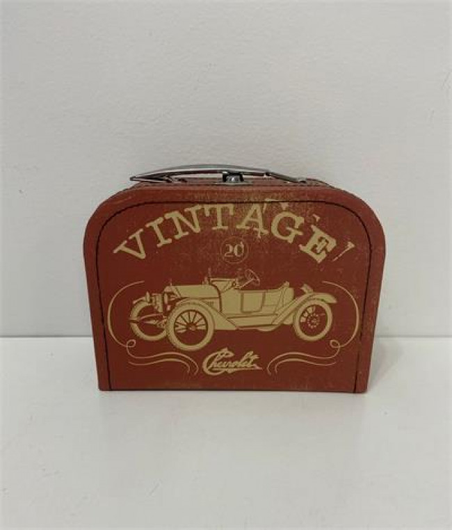CX PAPEL MALETA VINTAGE VERMELHA A15C21L9 P