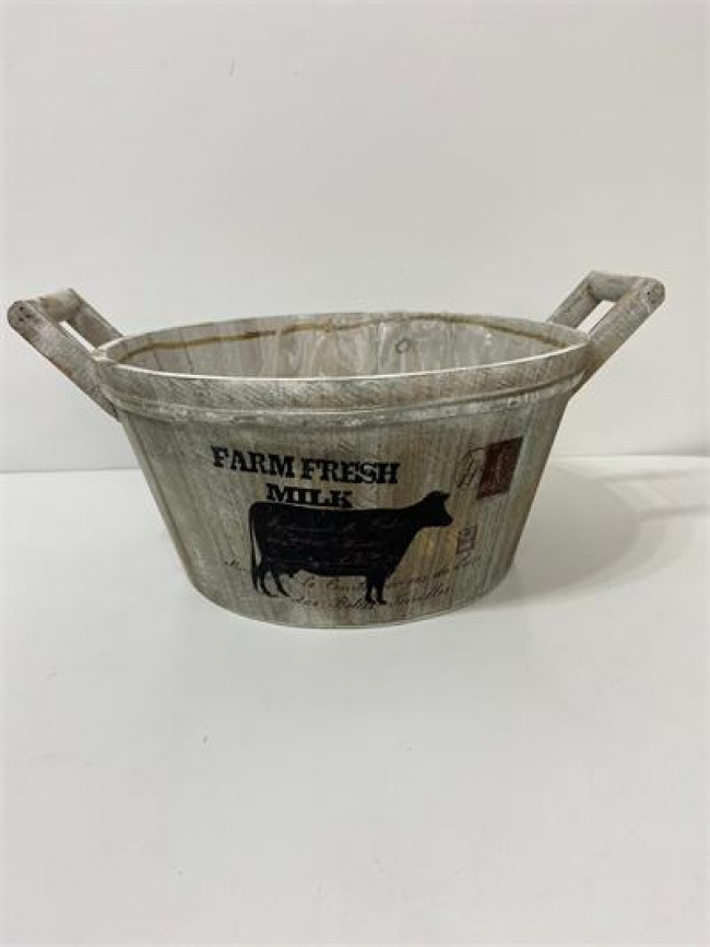 CX MAD CACHEPOT VACA CINZA A19D39 G