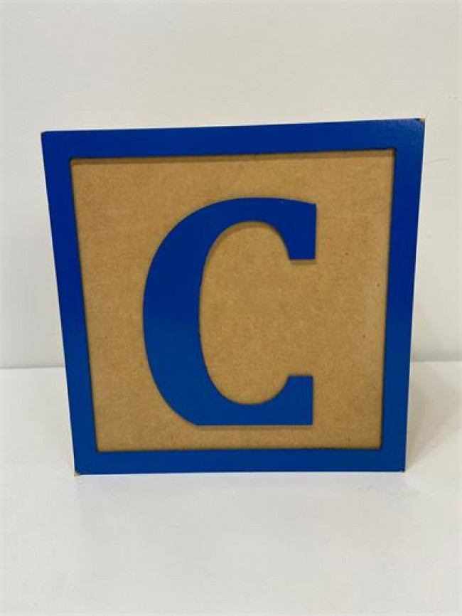 ED  MDF CUBO LETRA C AZUL A30D30 G