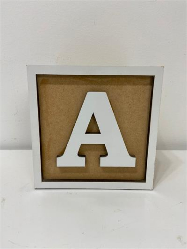 ED MDF CUBO LETRA A  BRANCO  A30D30 G