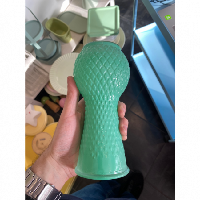 VASO SOLITARIO VIDRO VERDE BB