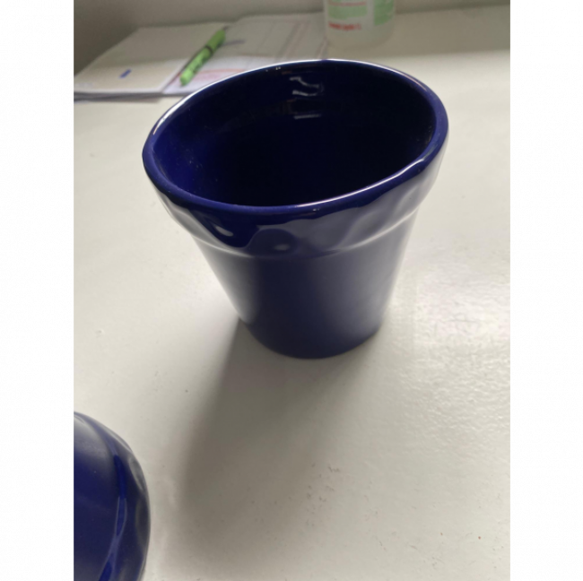 CACHEPOT GEOMETRICO PEQUENO AZUL ESCURO