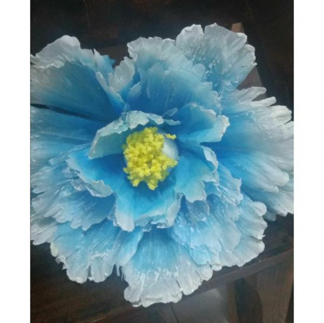 FLOR GIGANTE AZUL DIAMETRO 38 CM