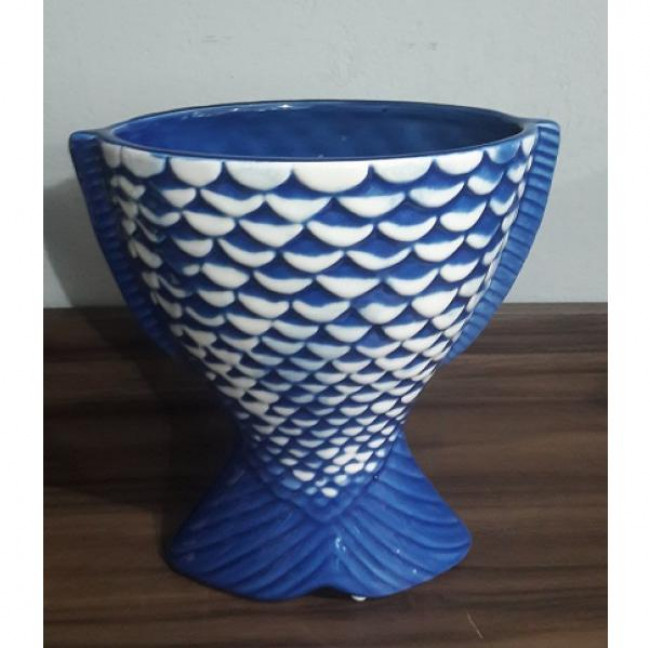 VASO AZUL CAUDA DE PEIXE P