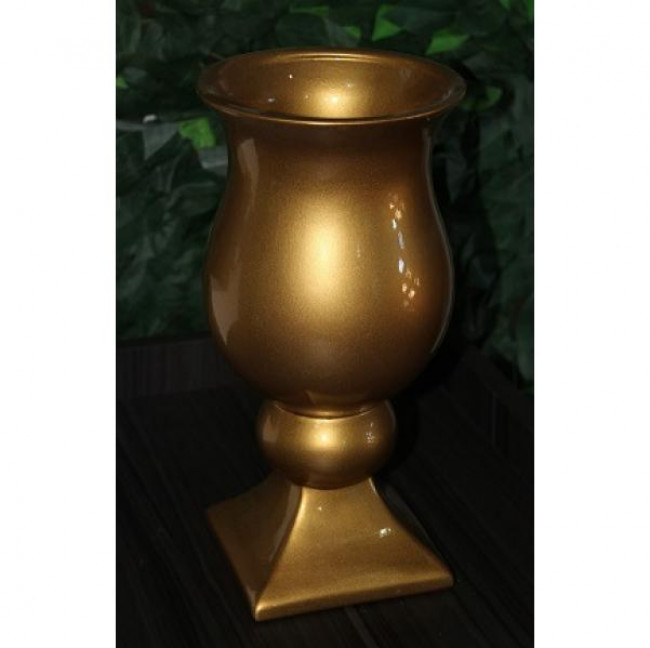 VASO DOURADO CERÂMICA A31CM L15CM