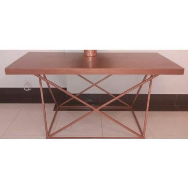 MESA ROSÊ PÉ GEOMETRICO  \