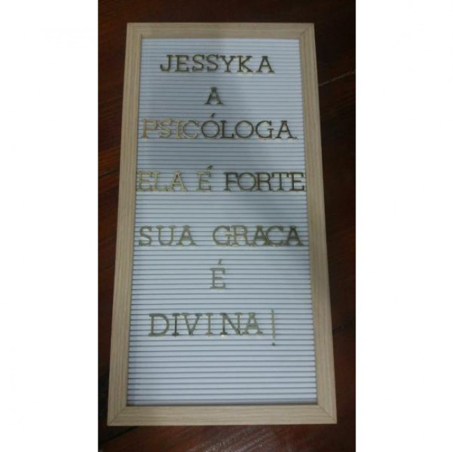 QUADRO LETRAS DOURADAS