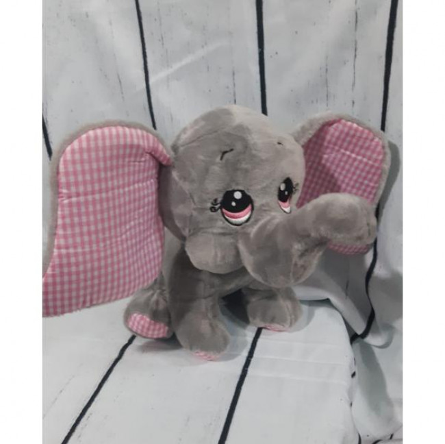 ELEFANTE DE PELUCIA CINZA