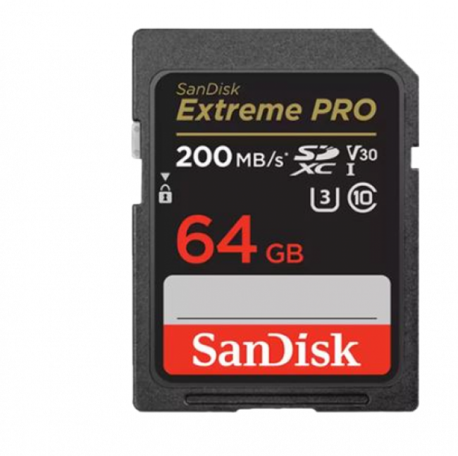CARTÃO SD SANDISK 64GB V30