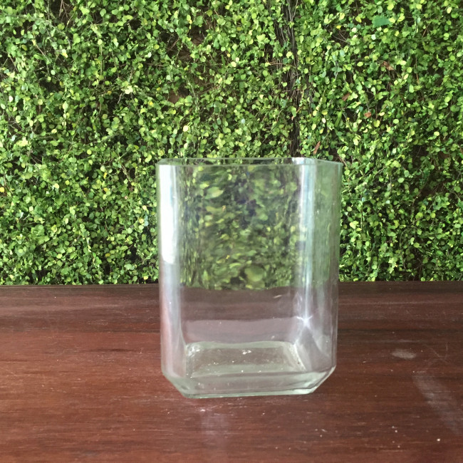 VASO DE VIDRO QUADRADO