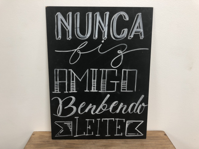 PLACA LOUSA NUNCA FIZ AMIGO