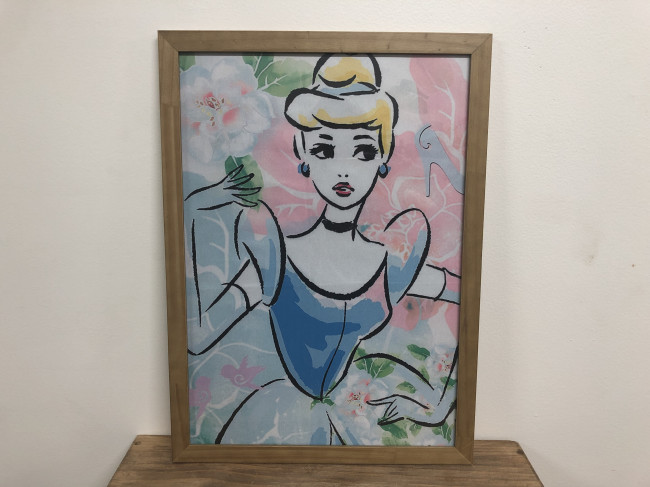 QUADRO MADEIRA COM VIDRO G TOK CINDERELA