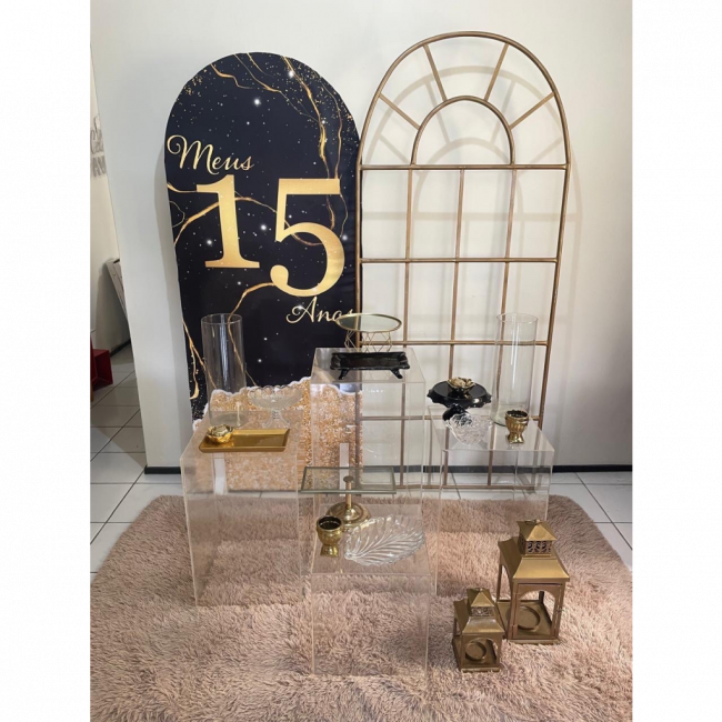 KIT 15 ANOS PRETO E DOURADO