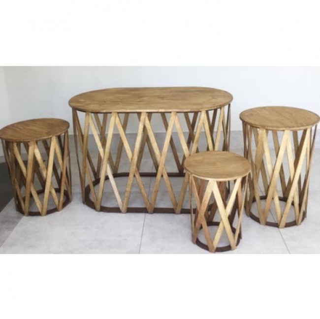 MESA RÚSTICA DE TRELIÇA