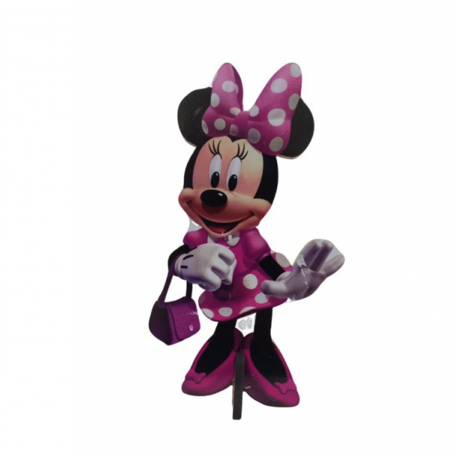 DISPLAY MINNIE ROSA BOLSA 20 A 30 CM MDF