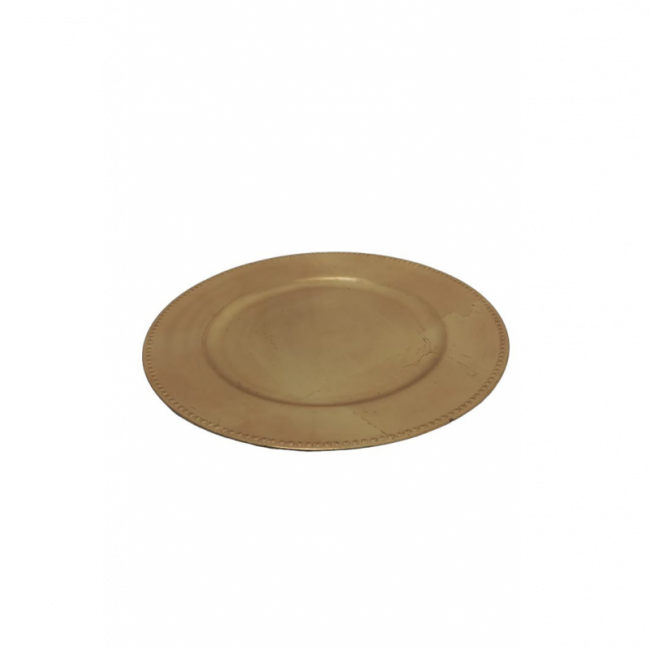 SOUSPLAT DOURADO MODELO 2 1A X 33D CM PLÁSTICO