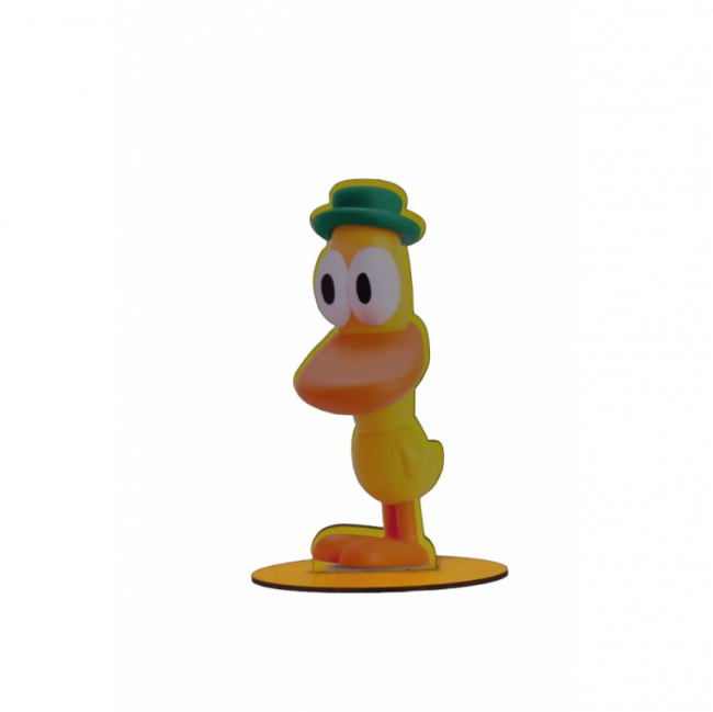 DISPLAY PATINHO CHAPÉU VERDE 10 A 20 CM A MDF