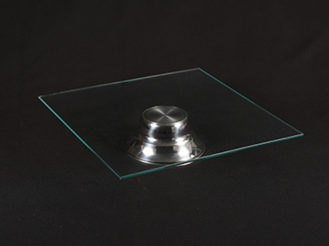 SUPORTE PÉ DE INOX 01 PRATO QUADRADO