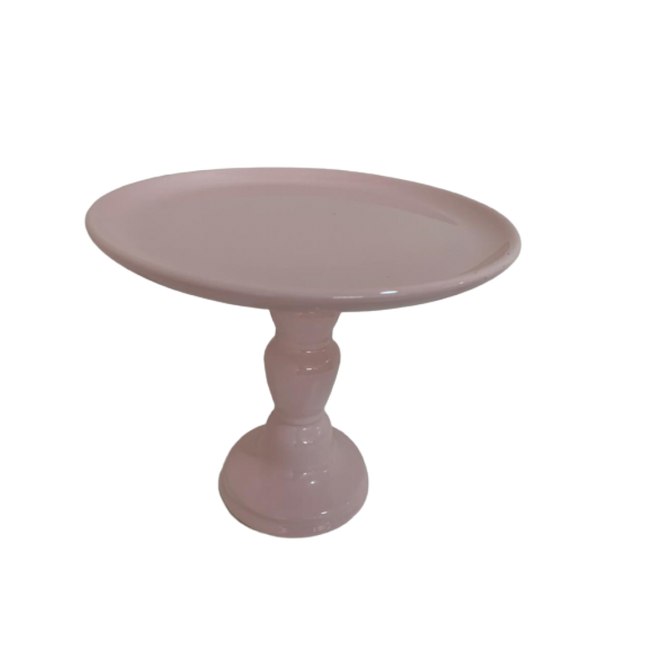 Boleira pé torneado - Rosa Claro
