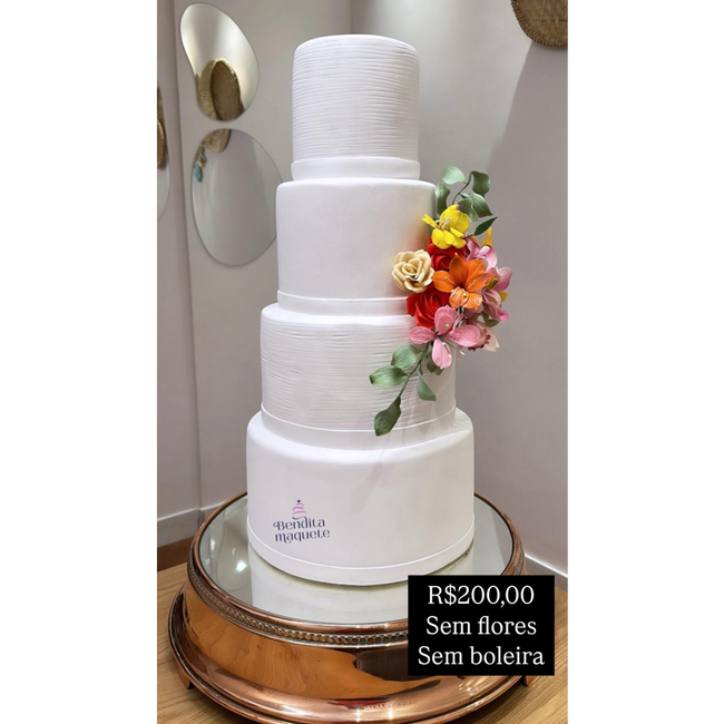 GLAMOUR CAKE (60cm altura sem flor e sem boleira)